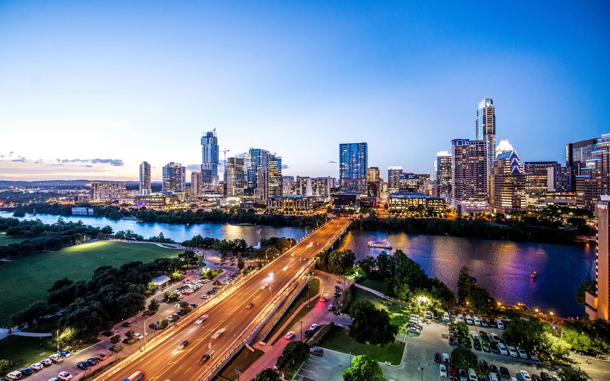 Honolulu skyline at night